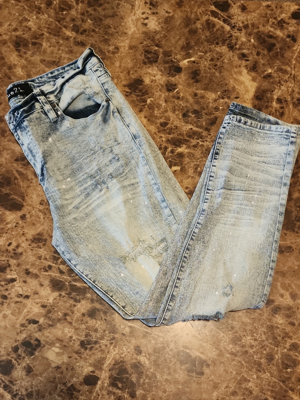 Rue21 Light Blue Slim Distressed Jeans